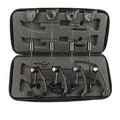 Carp Fishing Swingers Set in Case Illuminated Drop off Indicators Led 4pcs Colors in Zipped protection Fishing case