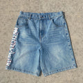 US Free Tax Custom Vintage Summer Rhinestone Jeans Shorts Manufacturer Baggy Jorts Printed Acid Wash Denim Shorts Men