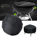 Factory Price Fire Pit Cover 112cm Outdoor Black Drawstring Sleeve Round Waterproof BBQ Grill Dustproof Balcony Floor Pit Cover