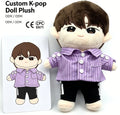 Manufacture OEM ODM 10cm 15cm 20cm Hand Made Plush Stuffed Doll Toy Kpop Korean Idol Baby Doll