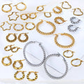 Non Tarnish Heart Shape Earring 18k Gold Hoop Earrings Jewelry Wholesale Stainless Steel Hoop Earrings Women