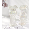 Light Luxury Ins Ceramic Donut Vase with Fresh Hydroponic Flowers White Nordic Style Tabletop Art Decoration for Living Room