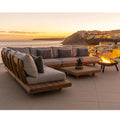 Modern Luxurious Outdoor Hotel Patio Furniture-Teak Wood Sofa Set L Sectional for Courtyard Park-Balcony Application