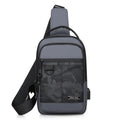 2024 New Fashion USB Lightweight Wear-resistant Crossbody Bag Texture Single Shoulder Bag Men Messenger Bag for Daily Life