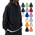 300G 330G Unisex 100% Cotton Blank Heavyweight Hooded Sweatshirt Streetwear Custom 3D Embroidery for Men