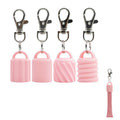 Inner Diameter 16MM Lip Balm Cap Keychain Holder 1 Pack Silicone Portable Lipgloss Cap Holder With Keychain Lip Balm Accessories