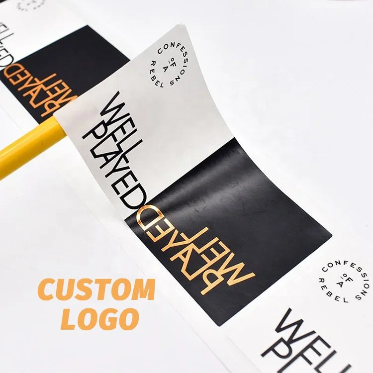 Custom Made Gold Foil Logo High Temperature Resistance Label Sticker