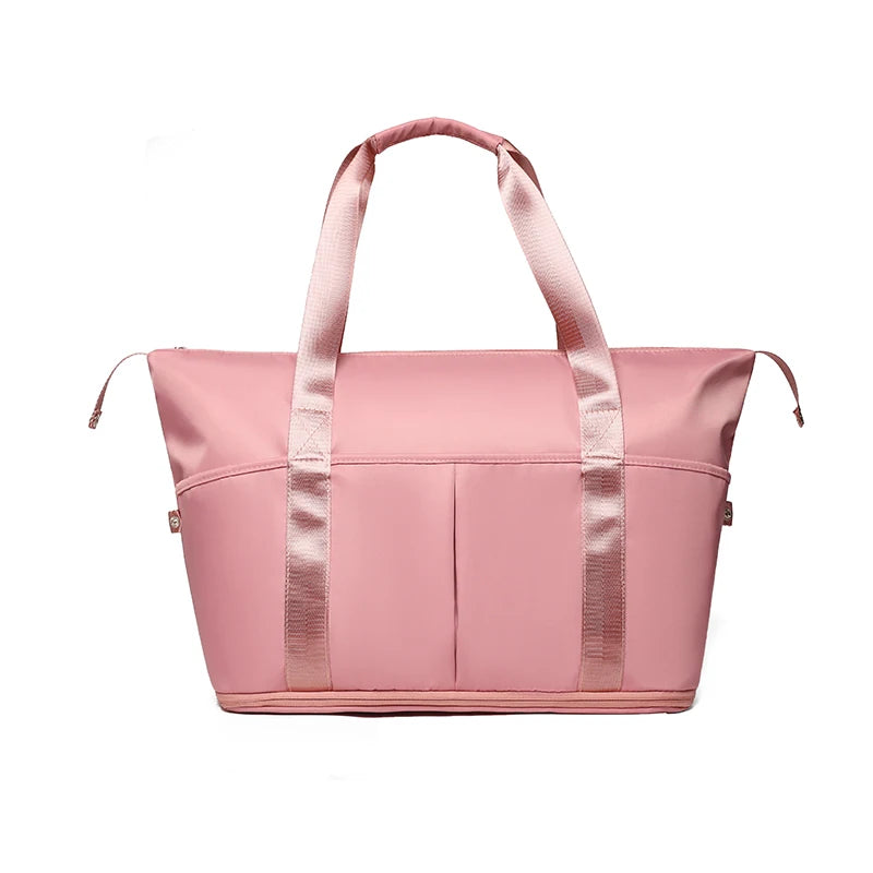New Arrivals Outdoor Foldable Expandable Lightweight Oxford Fashion Sports Gym Duffel Tote Bag Yoga Weekend Shoulder Travel Bag