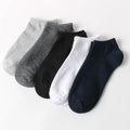 Spring and Summer 75% Cotton Casual Men's Sports Breathable Sweat-absorbent Eco-Friendly Ankle Socks Solid Color Bottom Logo