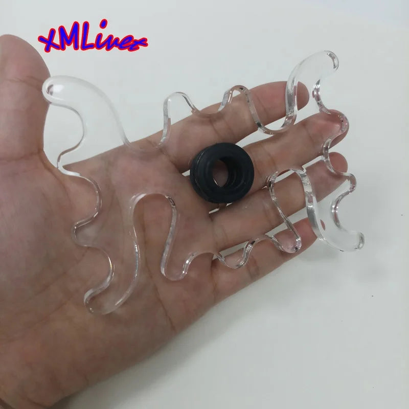 Xmlivet Cheap Transparent Acrylic Billiards Cues Rest Head Pool Ball Dedicated Bat Cue Stick Rest Head Billiards Accessories