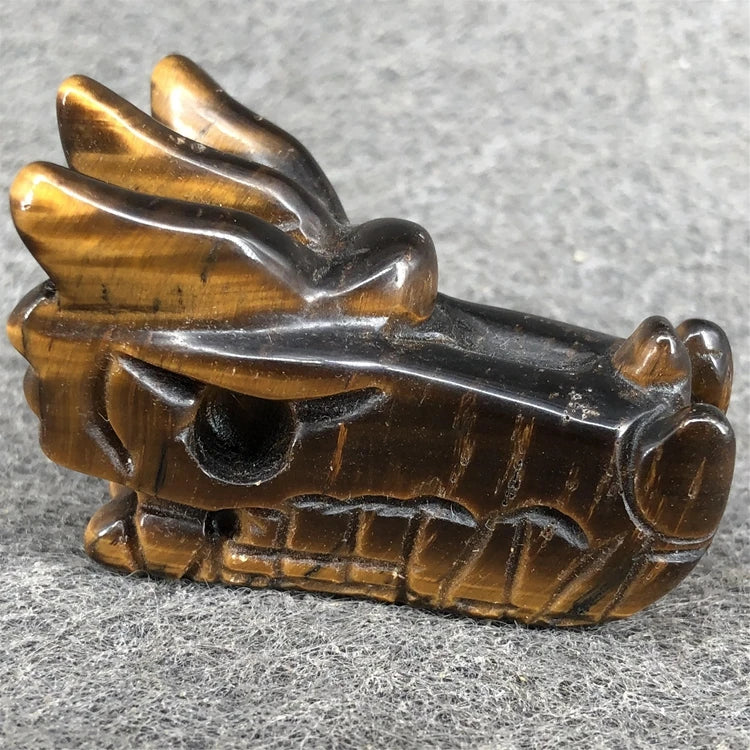 DIY Carving Crafts tiger Eye Crystal Crafts Dragon Skulls Folk Crafts Snake Skulls