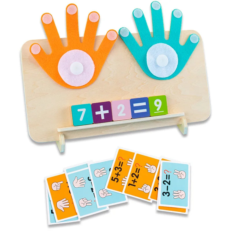 Montessori Digital Teaching  Kindergarten Learning Addition and Subtraction Finger Mathematics Cognitive Puzzle Arithmetic Toys