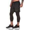 Men's High Street 2-in-1 Running Shorts Quick Dry Jogging Gym Fitness Training Bottoms Summer Sports Workout Beach Short Pants