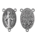 24mm Virgin Mary Grace Lady of Grace Metal St. Benedict 21mm Center Ornament Catholic Rosary Three-Hole Center Ornament