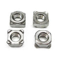 GB13680 DIN928 M4 M5 M6 M8 M10 Square Weld Nuts 304 Stainless Steel Four Corner Four-Way Welding Zinc Plated Galvanized Polished