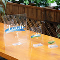 30 Pieces Clear Acrylic Stand Wedding Sign Holders with Card Slot Acrylic Place Card Table Numbers Display Stands