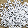100 Pcs/bag Fashion Accessories Flat Plastic Acrylic Disc Beads 4*7mm 0 1 2 3 4 5 6 7 8 9 Figure Digit Number Beads for DIY