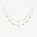 FUAMAY 18k Gold Plated 925 Sterling Silver Necklace with Bezel CZ Trendy  Collar Minimalista De  Circonitas Para Mujer