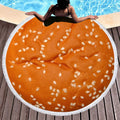 New Gourmet Tassel Round Blanket Microfiber Color Printed Round Beach Towel Beach Towel Bath Towel Picnic Mat