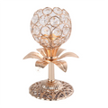 Classic Style Iron Candlestick With Crystal Screen Cover