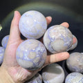 Wholesale Natural Blue Flower Agate Crystal Ball Crystal Quartz Sphere for Sale