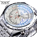 Jaragar Watches Men Wrist  Glass Automatic Mechanical Watch Stainless Steel Date Clock Mens Business Dropshipping Montre