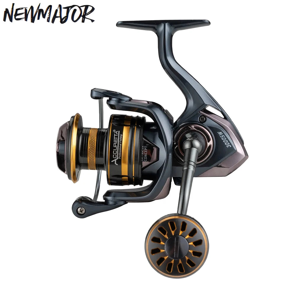 NEWMAJOR 1000-6000 Right Hand Sea Fishing Reels Spinning 7-10kg Capacity 5.2:1/4.7:1 Nylon Body Metal Wire Cup for Lake Stream