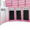 Abonnie Custom Logo Individual Eyelash Extension Eyelashes Supplies Matte Lash Trays Silk Cashmere Wholesale Lash Extension