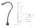 ONN-M10A IP65 2.5W 12V 24V Flexible Gooseneck Small Pipe Machine Led Light for Cnc Machine