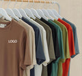 Wholesale 100% Cotton 230gsm Oversized T-Shirt Vintage Luxury Drop Shoulder Blank Graphic with Custom Logo Solid Pattern