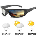 Logo Custom Fashion Chameleon Sunglasses Square Driving Goggles Photochromic Polarized Sports Sunglasses for Men Women