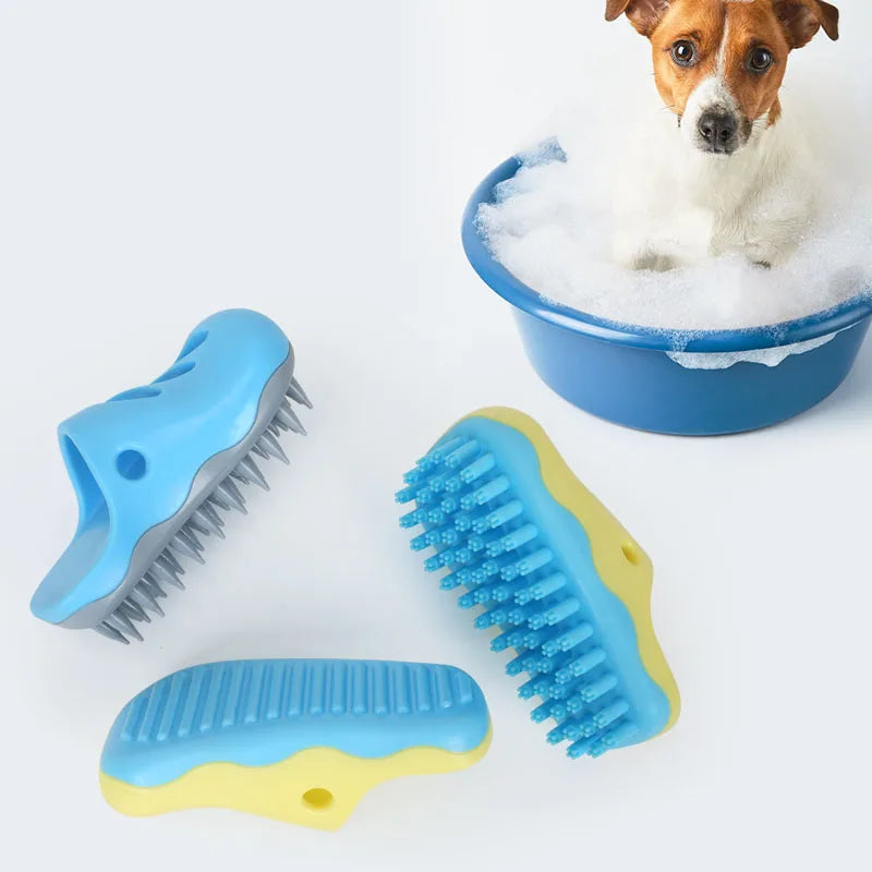 New Design Rubber Slippers Dog Shower Brush Shampoo Massage Dog Bath Brush for Pets Washing