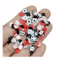 Dices Playing Games Polymer Clay for DIY Crafts 5mm Plastic Klei Mud Particles Dice 1-6 Numbers Slices