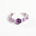 Classic Colorful Original Stone Rings Winding Wholesale Retro Beautiful Copper Wire Wrapped Natural Stone Ring