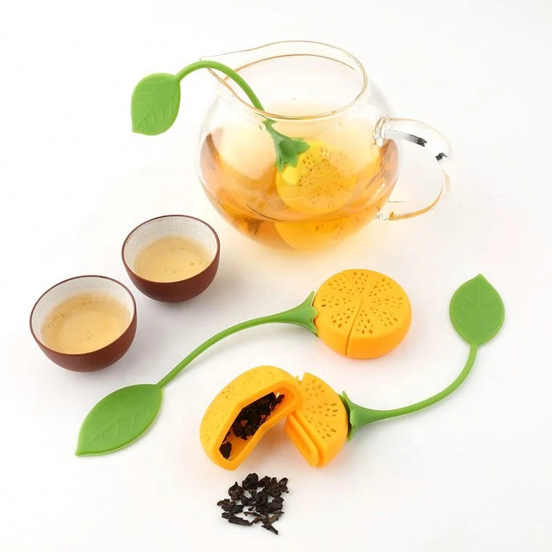 Kitchen Accessories Silicone Lemon Tea Leaf Strainer Loose Bar Tools Tea Brewing Device Herbal Infuser Filter Diffuser