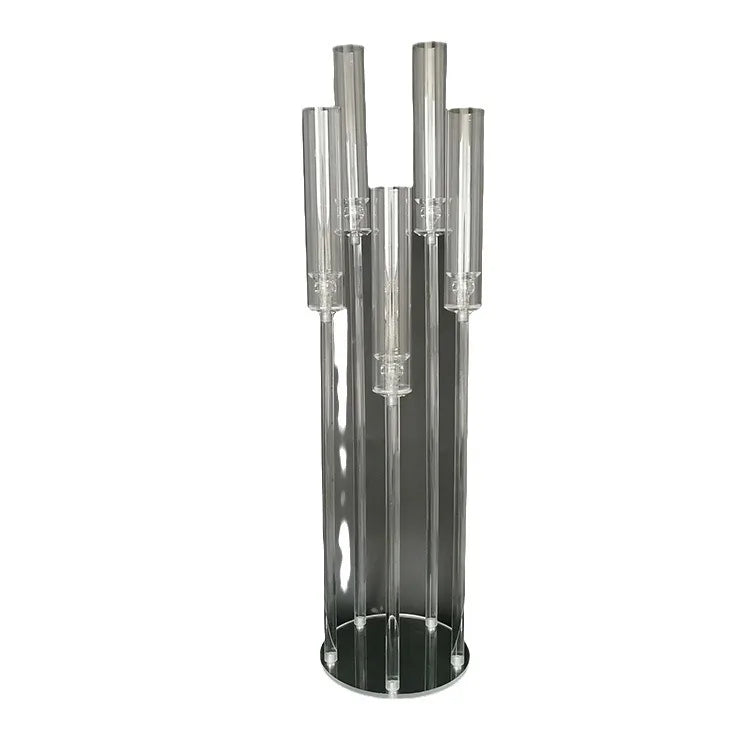 H-459 Clear Acrylic Candle Holders Wedding Candlesticks Candelabrum Acrylic Candle Holder Centerpiece for Wedding Table Decor