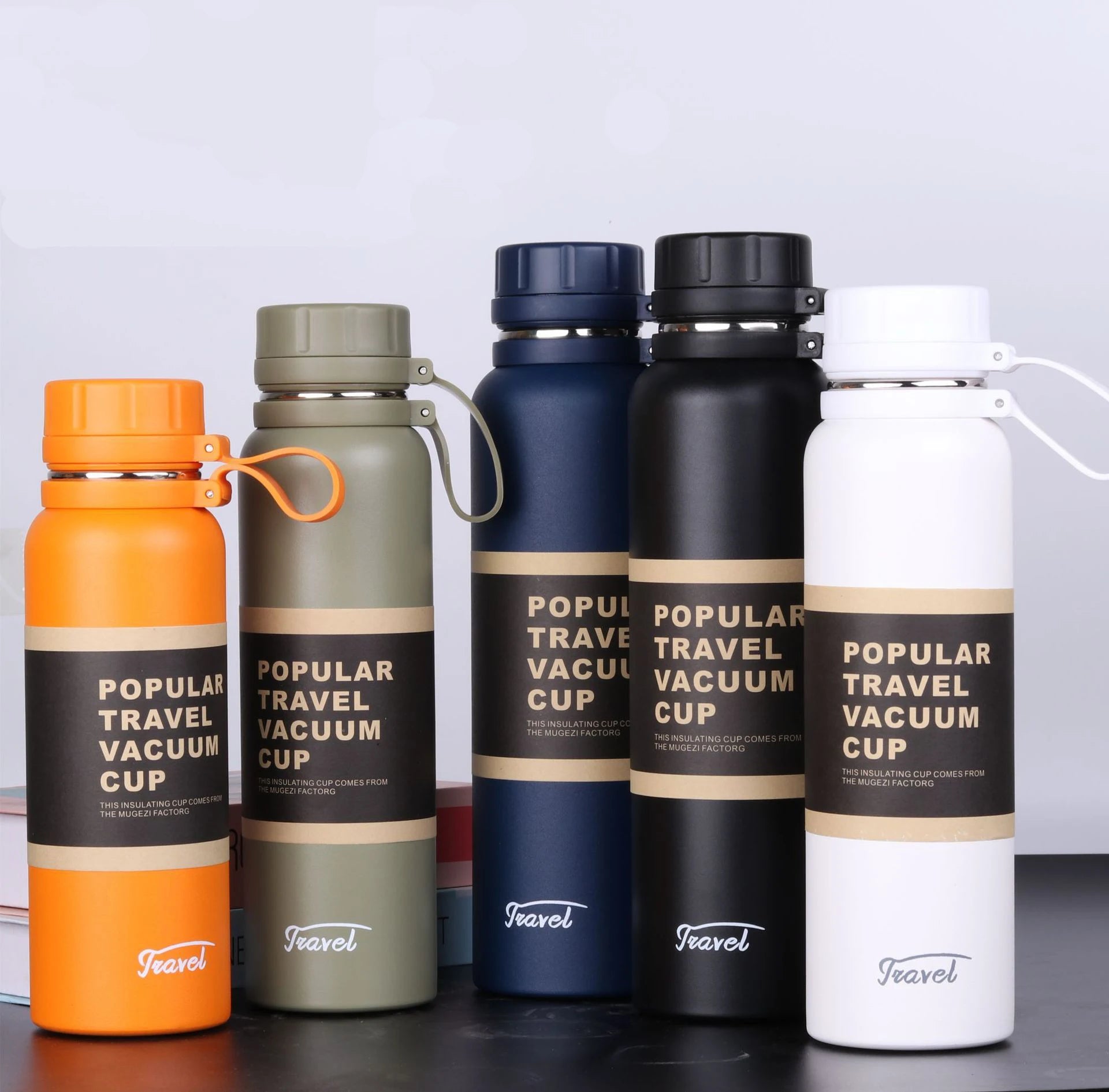 Custom Multi-Capacity Stainless Steel Leak-Proof BPA Free Thermal Tumbler Silicone Handle 6-12hr Insulation for Car Travel