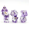 Polyhedral RPG Dice Set 16mm Resin Sharped-Edge Dungeons and Dragons Game Dice