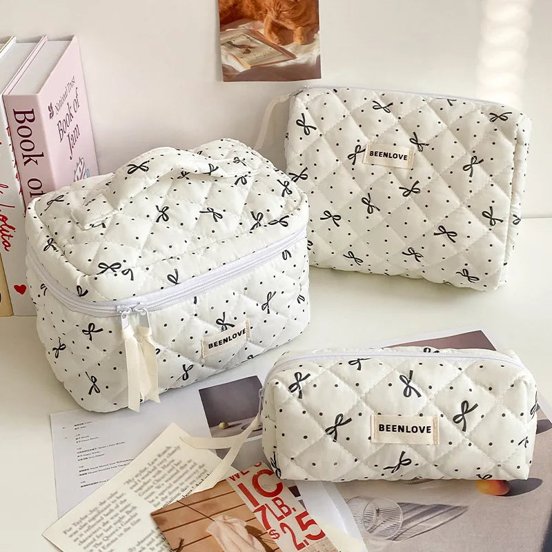 Customized Clear Printing Logo Cosmetic Bags Cases Travel Toiletry Pouch with Eco-friendly Cotton Canvas