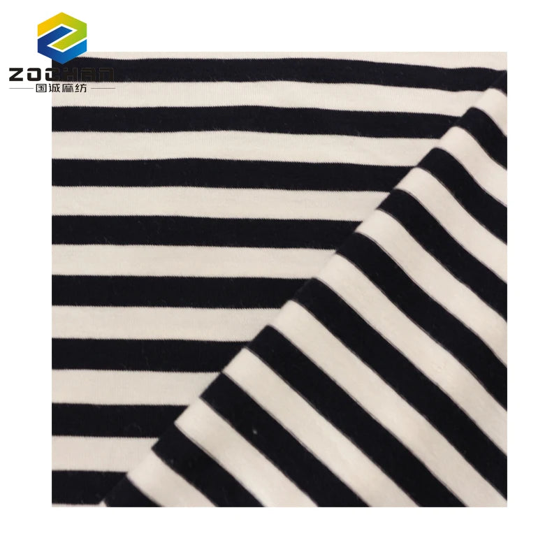 Super Value 47/47/6 Modal Lyocell Spandex Spandex Stripe Jersey Eco-friendly Fabric for Women Summer t Shirt