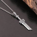 SC New Arrival Stainless Steel Chain Necklace Gothic Broken Sword Necklace Knight Sword Pendant Necklace Punk Jewelry Men Women
