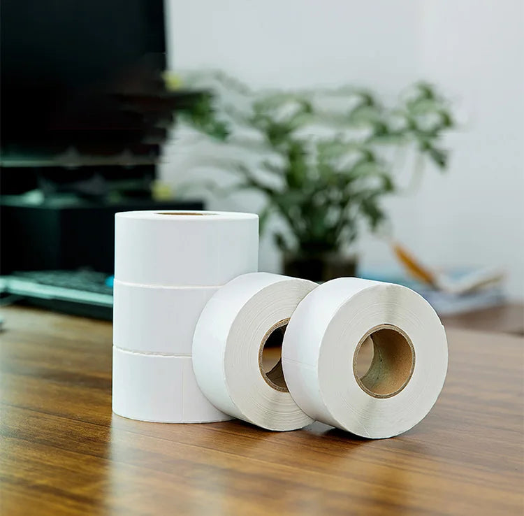 Manufacturer High Adhesive Power With Custom Size White Coated Art Thermal Papers Rolls Labels Adhesive Materials