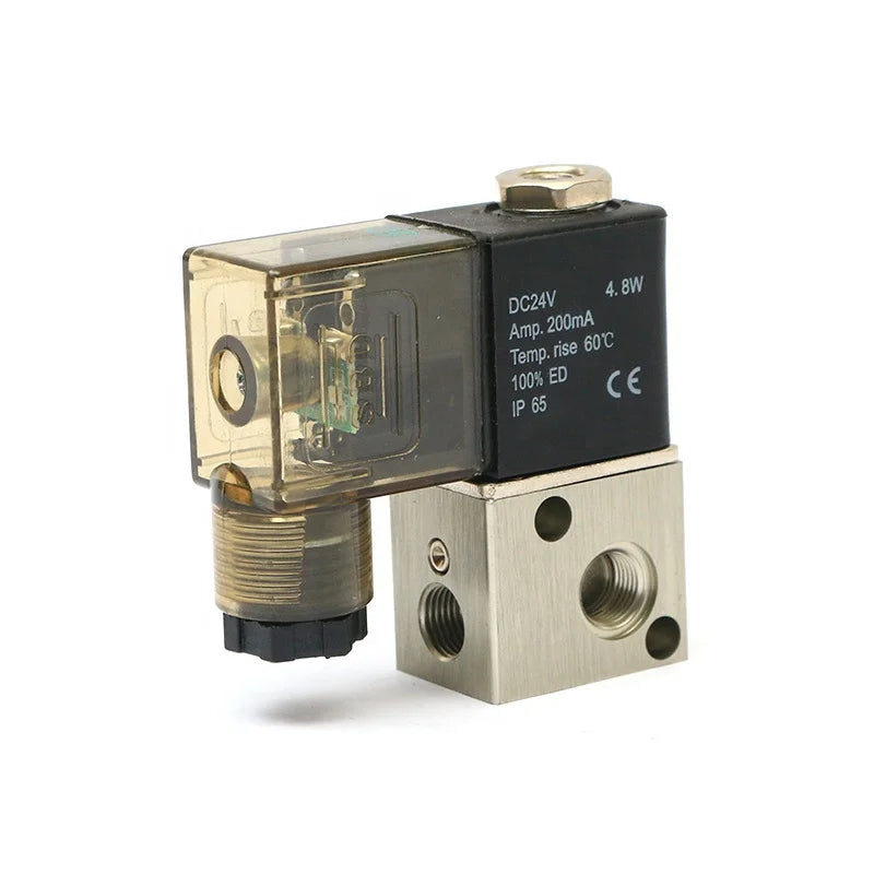Small Size 3V1-06 24V 110V 220V 230V 1/8 Port Normally Closed Direct Acting Mini 3 Way 12v Solenoid 3 Way Valve Electric