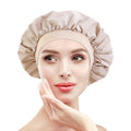 Wholesale Newest Elastic Band Adult Plain Color Reusable Shower Bath Cap Waterproof Hat for Ladies