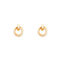 S925 Silver Needle Matte Gold Loop Geometric Earrings with Personality Jeweled Hoop Earrings for Women
