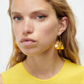 New Gold Geometric Metal Moon Drop Earrings Bohemian Earrings High Quality Statement Dangle Earrings Jewelry for Women Gift