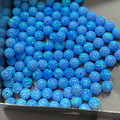 2-12mmBlue Pink Opal Beads Full Hole Ball Lab Created Round Opal Beads White Blue Fire Opal for Jewelry