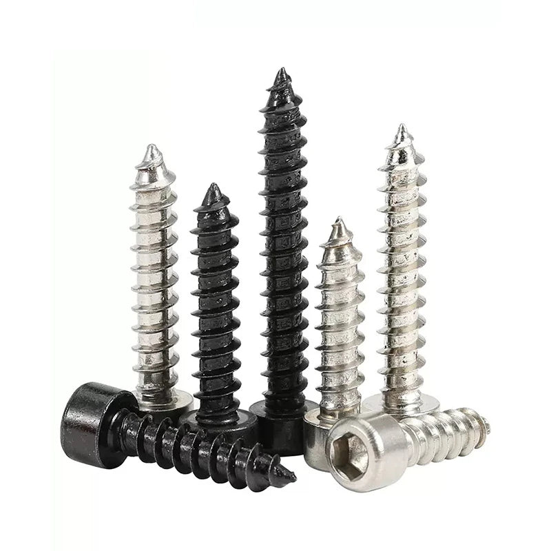 China Supplier Hexagonal Thin Cylindrical Cheese Cup Head Stainless Steel Self Tapping Screw Hex Socket Allen Head Cap Screw M3