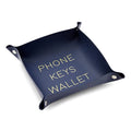 Luxury Fashionable Letter Pattern Square Handmade Leather Jewelry Display Tray Home Office Desktop Organization Valentine's Day