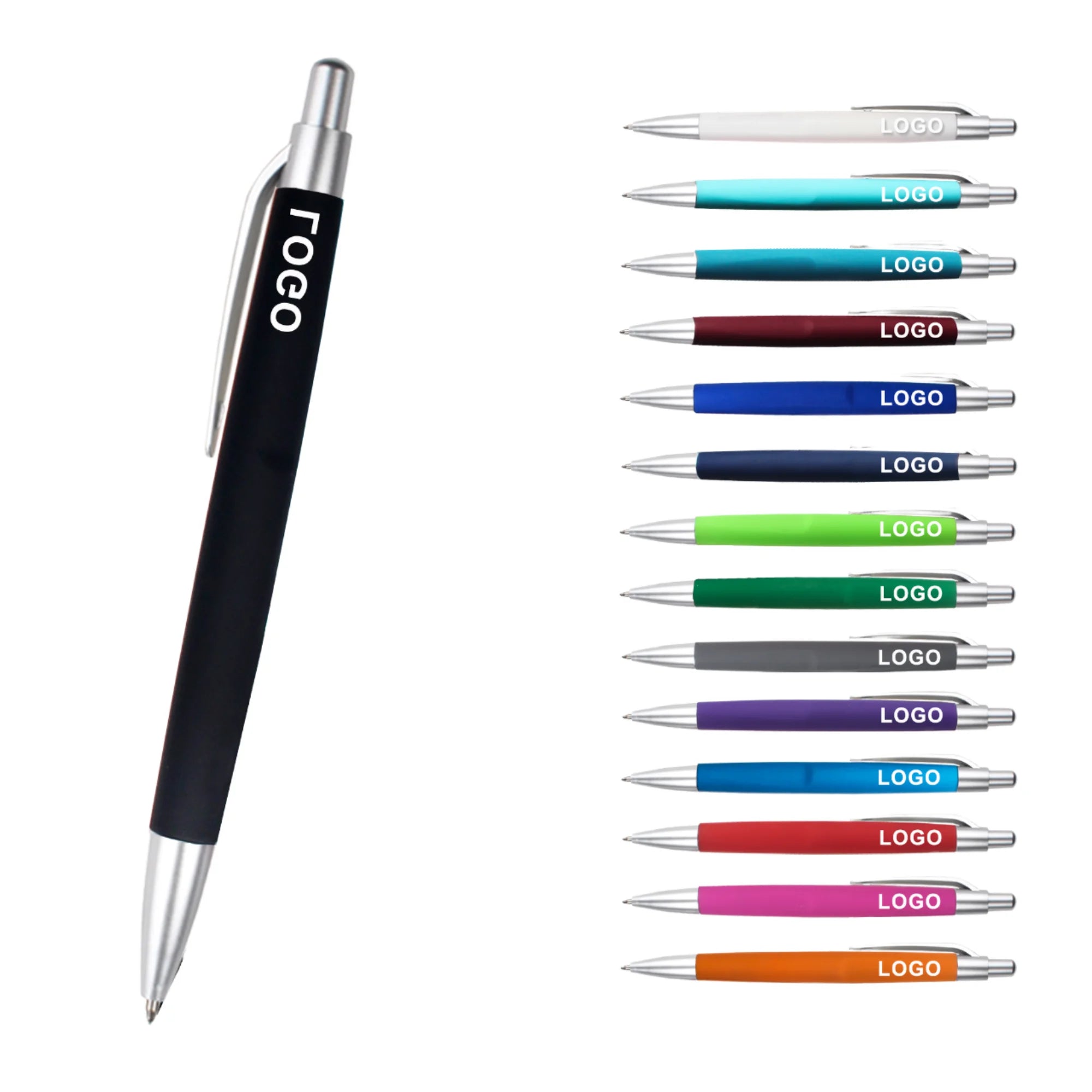 Precise Ink Control 1.0mm Width Plastic Ballpoint Pen Delicate Leak-Proof Logo Clear Handwriting Promotional Gift Novelty Sports